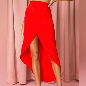 Superdown Arielle slit maxi skirt